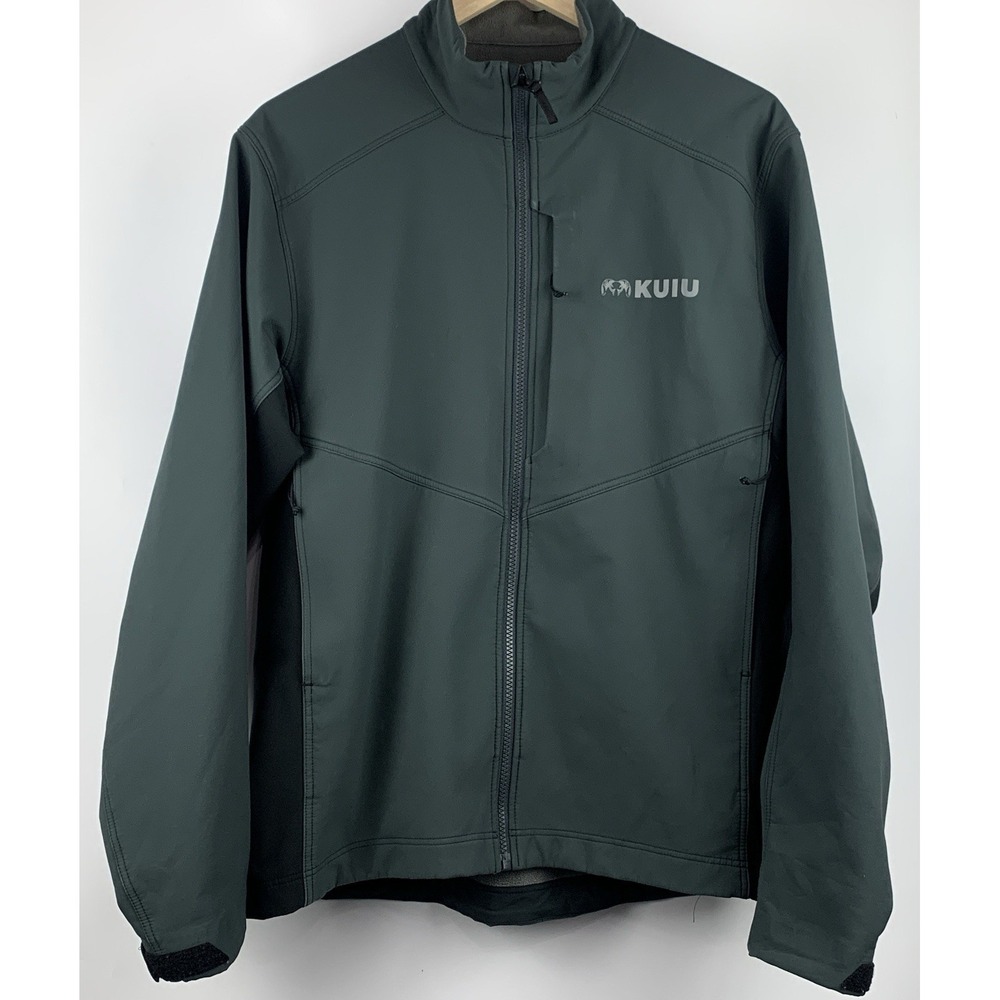 Kuiu Rubicon Gray Full Zip Pocket Men's Jacket 140G Fleece Softshell Size M